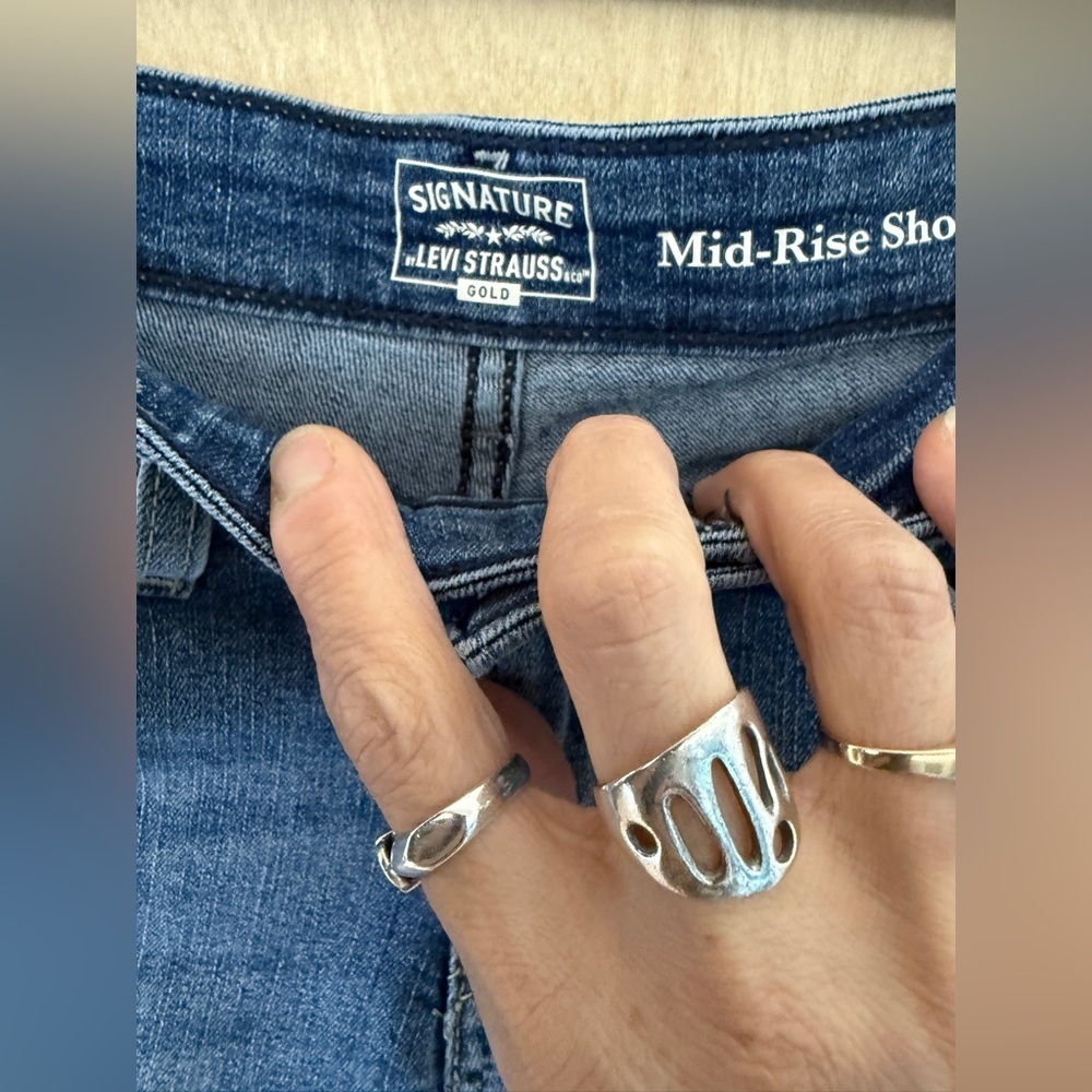 Signature by Levi Strauss Dark Blue Jean Shorts - Picture 9 of 12